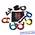 Набор эспандеров трубчатых 6 шт Original FitTools FT-TRTE-MULTISET